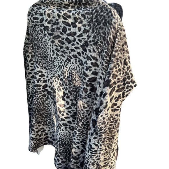 BCBGMaxAzria Long Sleeve Polyester Blend Open Front Cardigan Black & Tan Size M - Picture 7 of 9